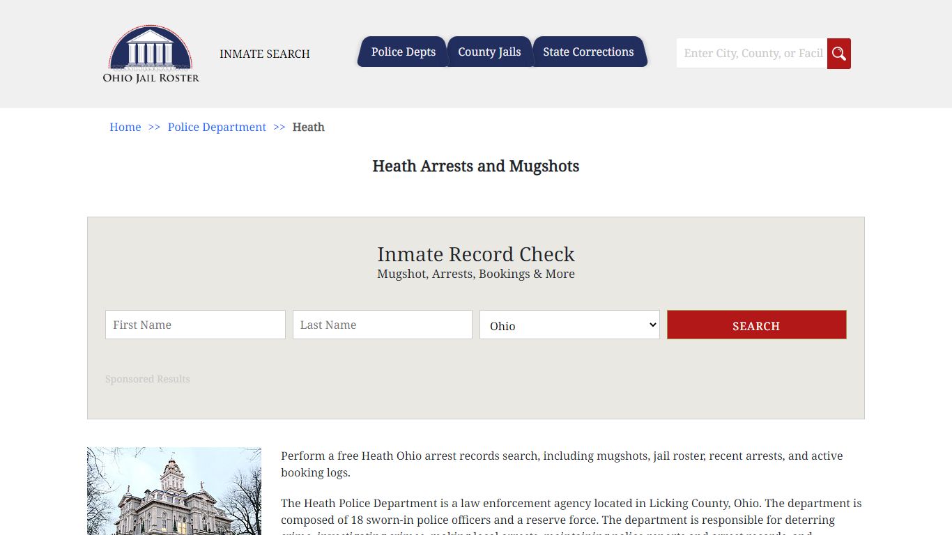 Heath Arrests and Mugshots | Jail Roster Search