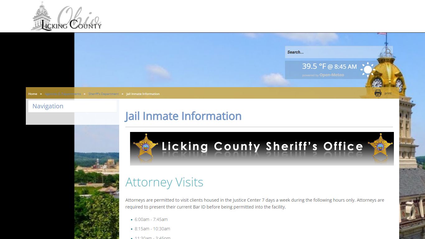 Licking County - Jail Inmate Information